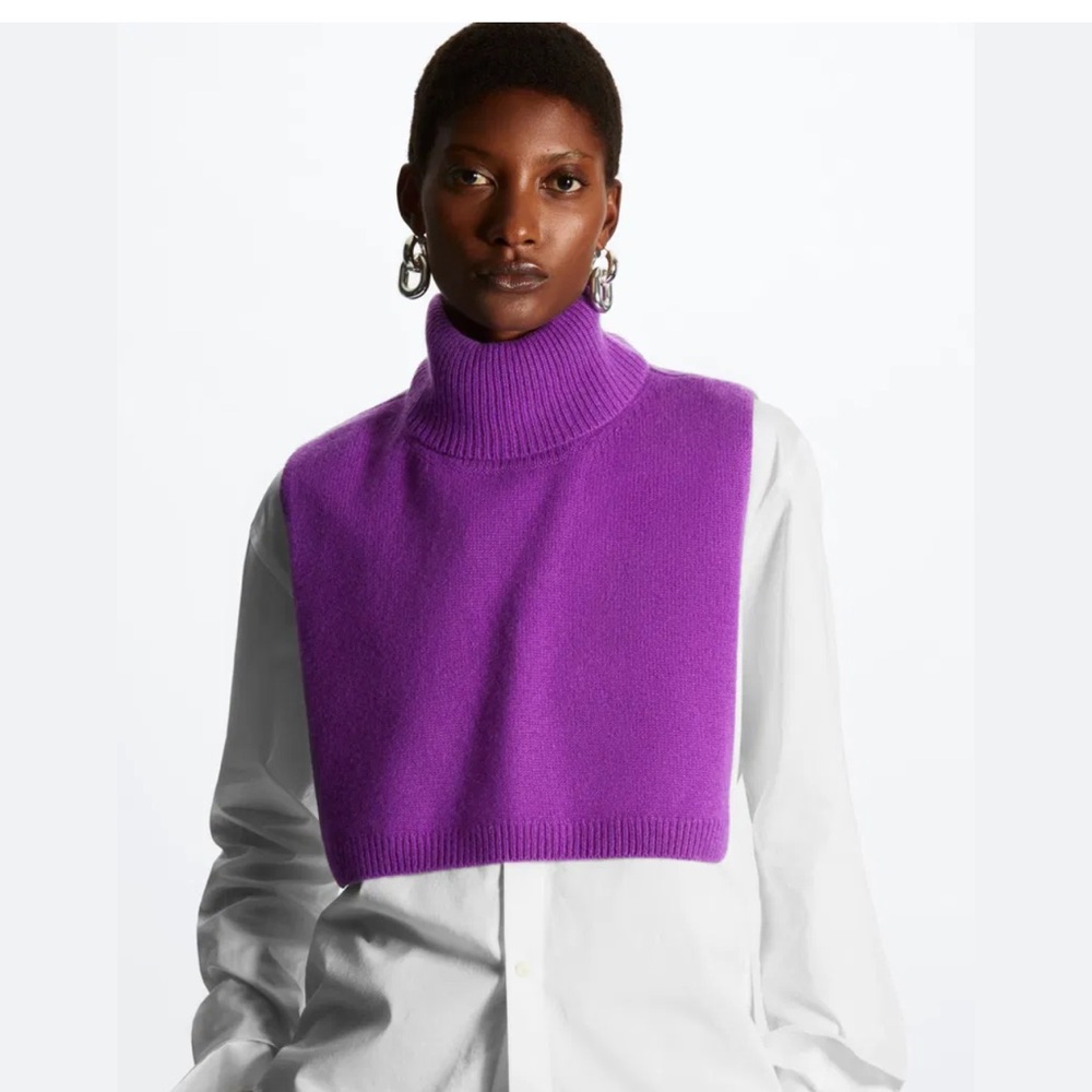 Cos purple turtleneck scarf
